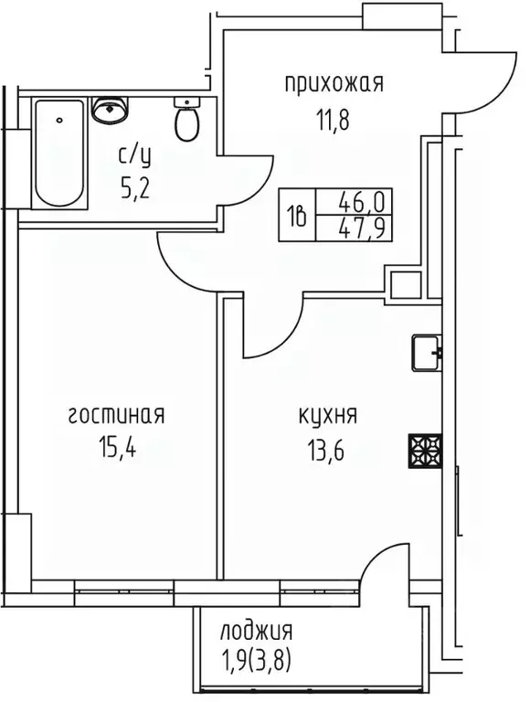 1-к кв. Саха (Якутия), Якутск просп. Михаила Николаева, 3к5А (47.9 м) - Фото 1