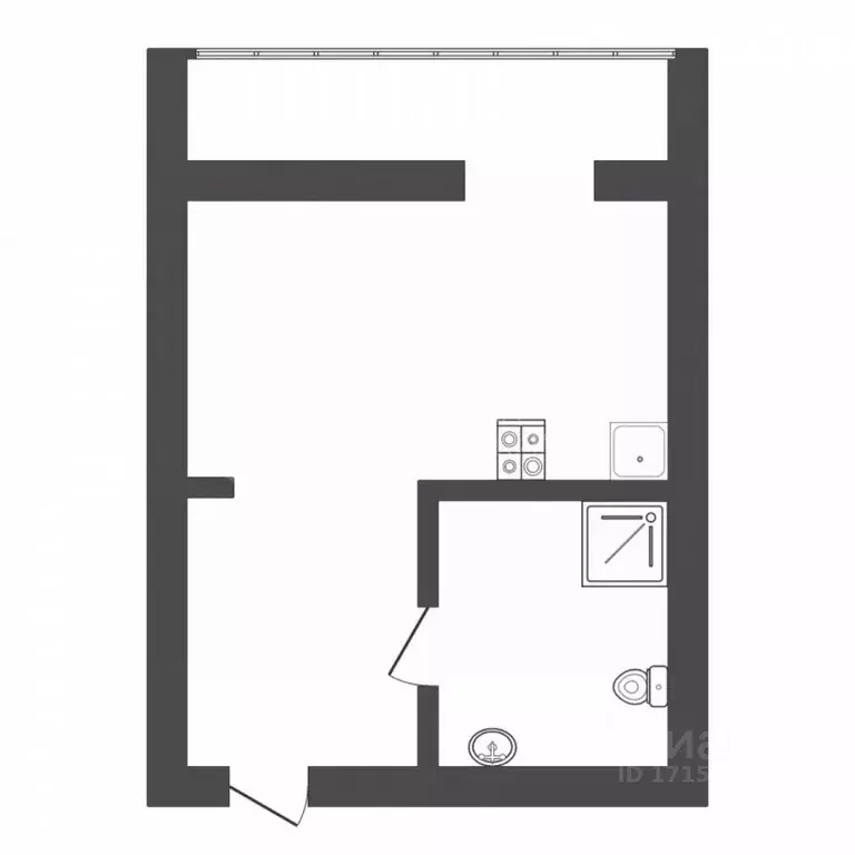 Студия Тюменская область, Тюмень Шаимский проезд, 14А (16.9 м) - Фото 2