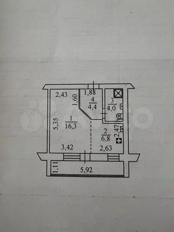 1-к. квартира, 31,5 м, 9/9 эт. - Фото 0