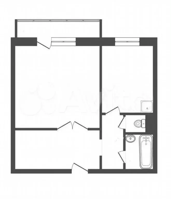 1-к. квартира, 40 м, 1/10 эт. - Фото 0