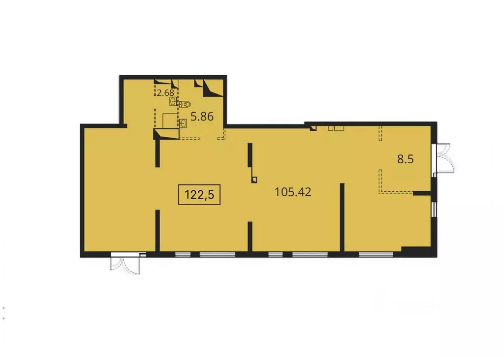 Помещение свободного назначения в Москва пер. Любучанский, 1к3 (123 м) - Фото 1
