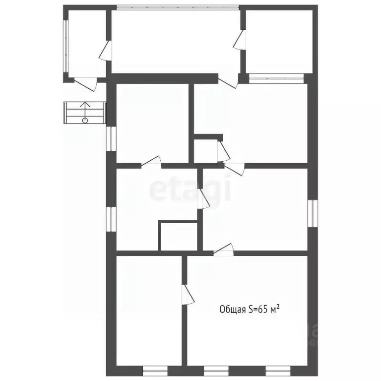 Дом в Кемеровская область, Прокопьевск Тюменская ул., 12 (65 м) - Фото 2