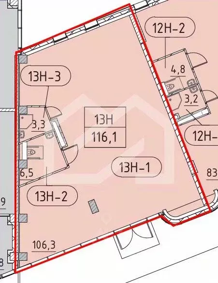 Помещение свободного назначения в Москва Марк жилой комплекс, к2 (116 ... - Фото 2