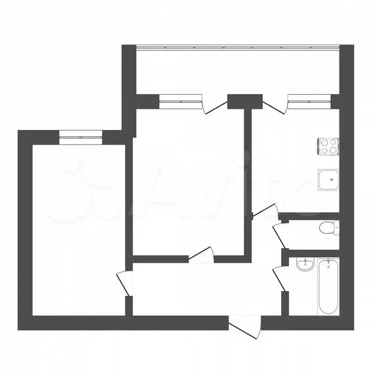 2-к. квартира, 46 м, 7/9 эт. - Фото 0