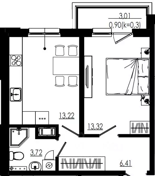 1-к кв. Ленинградская область, Тосненский район, Форносовское ... - Фото 1