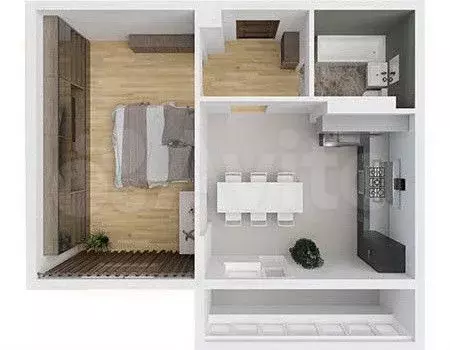 1-к. квартира, 44,6 м, 7/8 эт. - Фото 1