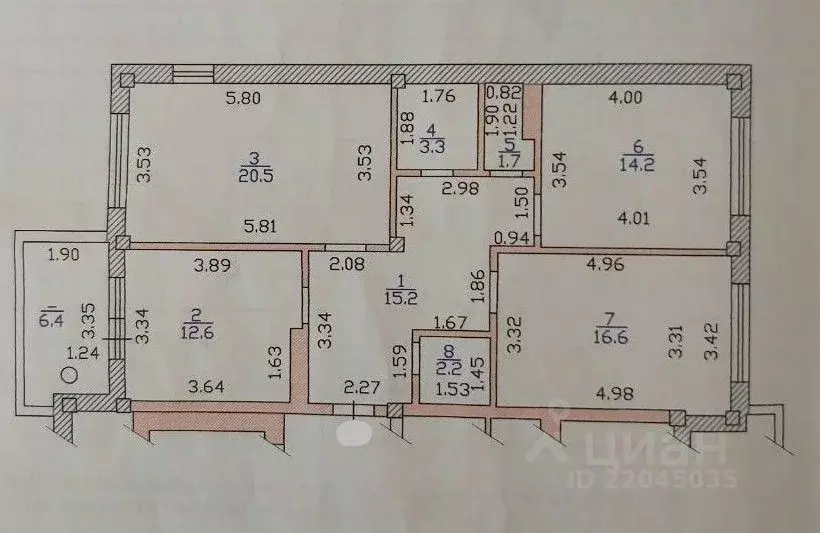 3-к кв. Чувашия, Новочебоксарск Советская ул., 40 (89.5 м) - Фото 1