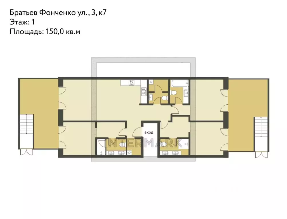 4-к кв. Москва ул. Братьев Фонченко, 1к8 (150.0 м) - Фото 2