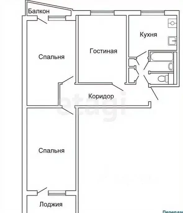 3-к кв. Смоленская область, Ярцево ул. Старозавопье, 3 (64.3 м) - Фото 1