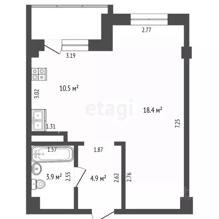 Студия Саха (Якутия), Якутск ул. Лермонтова, 49 (39.0 м) - Фото 2