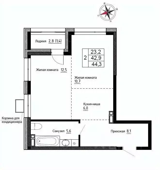 2-к кв. Приморский край, Надеждинский район, пос. Новый ул. Ленина, ... - Фото 1