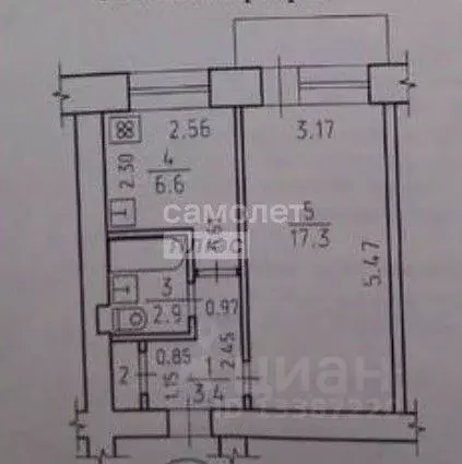 1-к кв. Удмуртия, Ижевск ул. Карла Маркса, 395 (30.9 м) - Фото 1