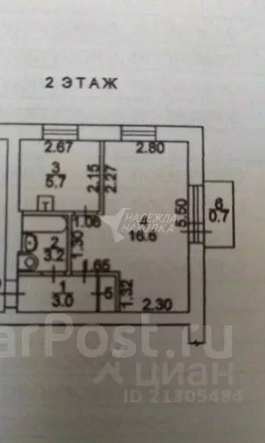 1-к кв. Приморский край, Находка Владивостокская ул., 56 (30.0 м) - Фото 2
