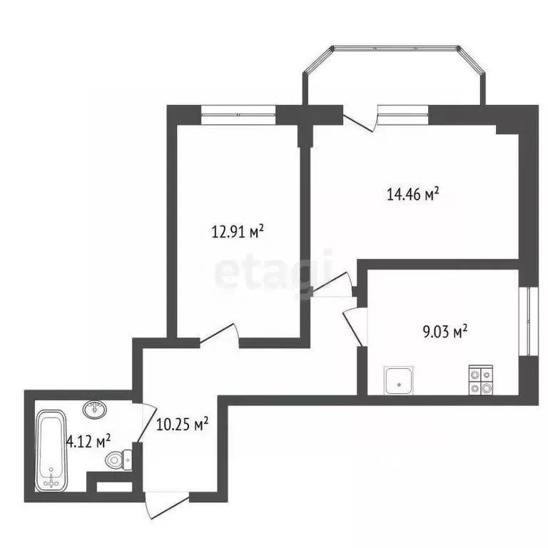 2-к кв. Ростовская область, Ростов-на-Дону Тибетская ул., 1Бс2 (55.0 ... - Фото 1