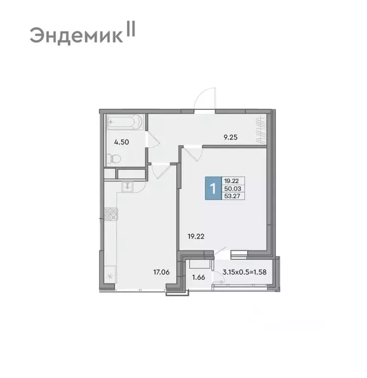 1-к кв. Краснодарский край, Краснодар ул. Шоссе Нефтяников, 26 (53.27 ... - Фото 0