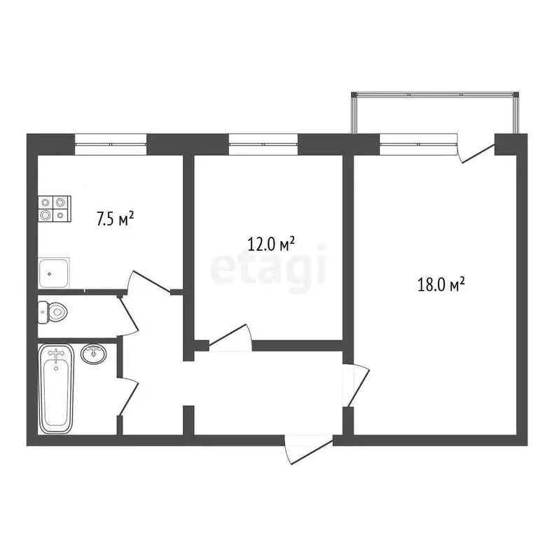 2-комнатная квартира: Тутаев, Советская улица, 5 (53.1 м) - Фото 1