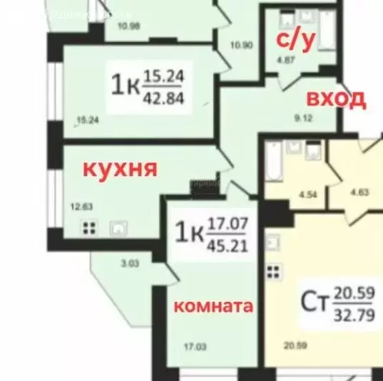 1-комнатная квартира: Владимир, улица Лакина, 2Б (45.8 м) - Фото 1
