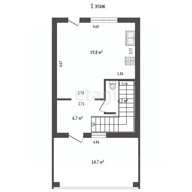 Таунхаус в Крым, Ялта ул. Радужная, 45 (125 м) - Фото 1
