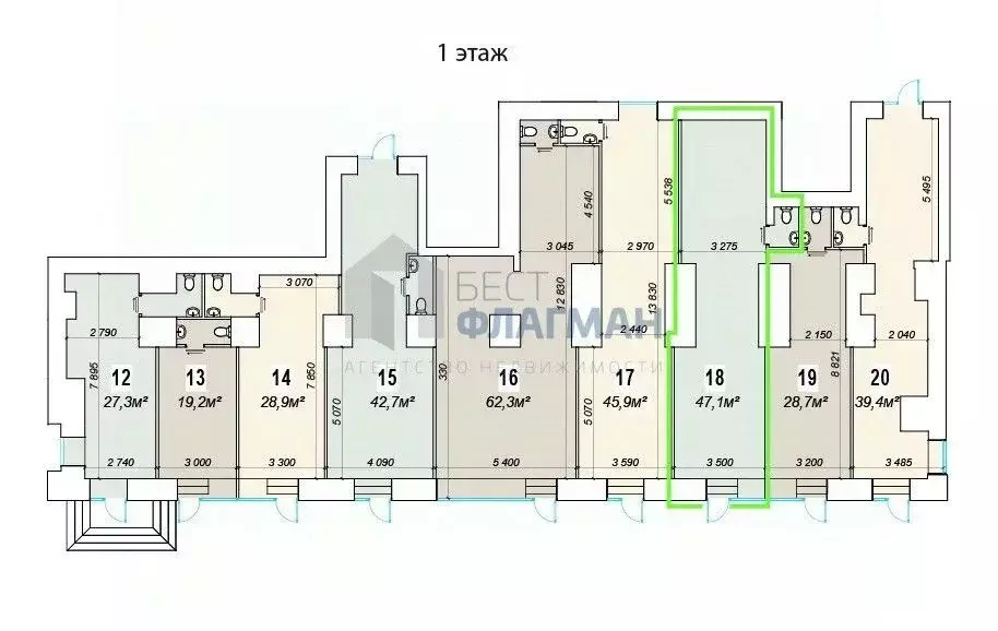 Помещение свободного назначения в Москва Ленинский просп., 70/11 (47 ... - Фото 2