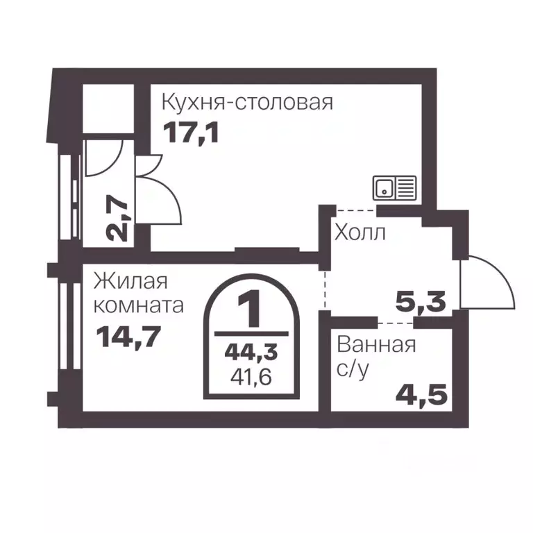 1-к кв. Челябинская область, Челябинск просп. Ленина, 19В (41.6 м) - Фото 0