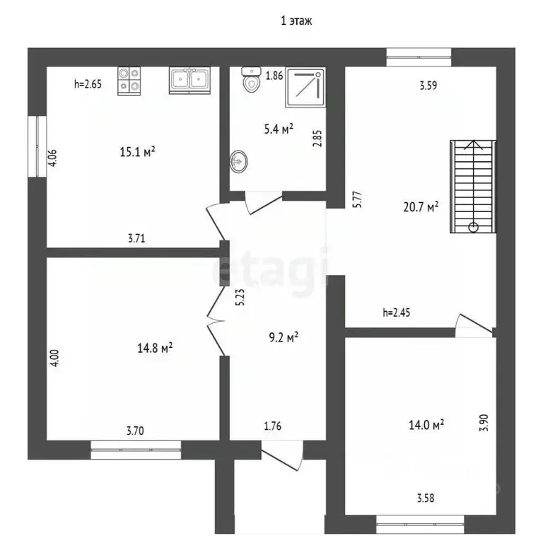 Дом в Крым, Судак муниципальный округ, с. Миндальное ул. Московская ... - Фото 1
