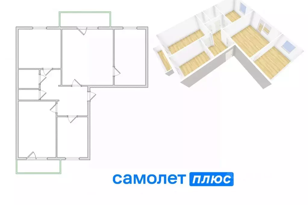 4-к кв. Кемеровская область, Кемерово ул. Попова, 5А (84.4 м) - Фото 1