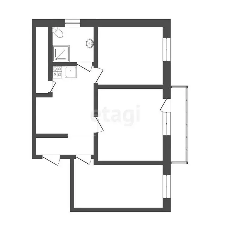 3-комнатная квартира: Дмитров, микрорайон ДЗФС, 31 (71.9 м) - Фото 1