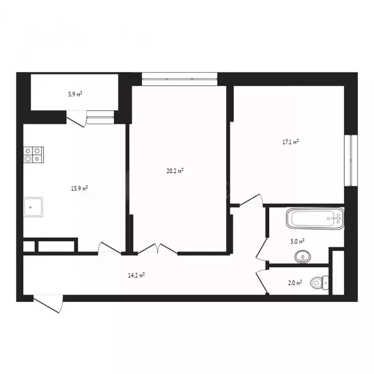 2-к кв. Тюменская область, Тюмень ул. 50 лет Октября, 4 (75.0 м) - Фото 2
