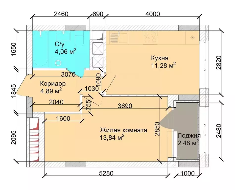 1-к кв. Кемеровская область, Кемерово ул. Дружбы, 9 (36.07 м) - Фото 1