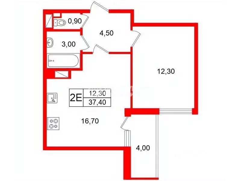 1-к кв. Санкт-Петербург просп. Ветеранов, 175 (37.4 м) - Фото 1