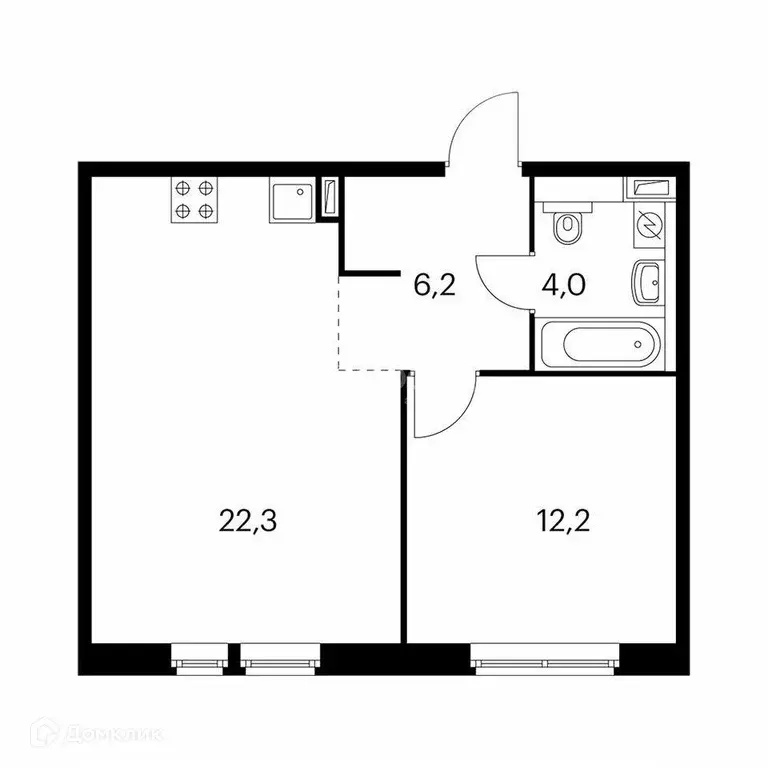 Продаётся 1-к квартира, 44 м - Фото 1