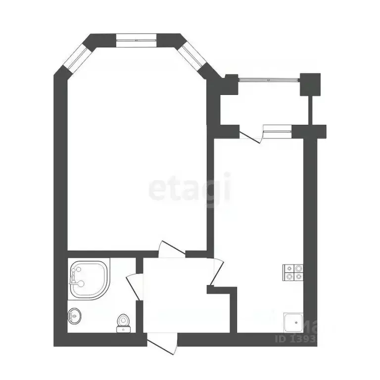 1-к кв. Тюменская область, Тюмень ул. Циолковского, 7к2 (46.3 м) - Фото 1