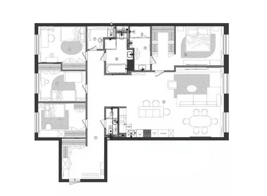 4-к кв. Санкт-Петербург Петровский просп., 9к2 (156.0 м) - Фото 2