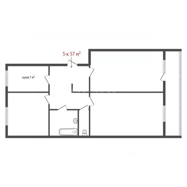 3-к кв. Свердловская область, Екатеринбург муниципальное образование, ... - Фото 2