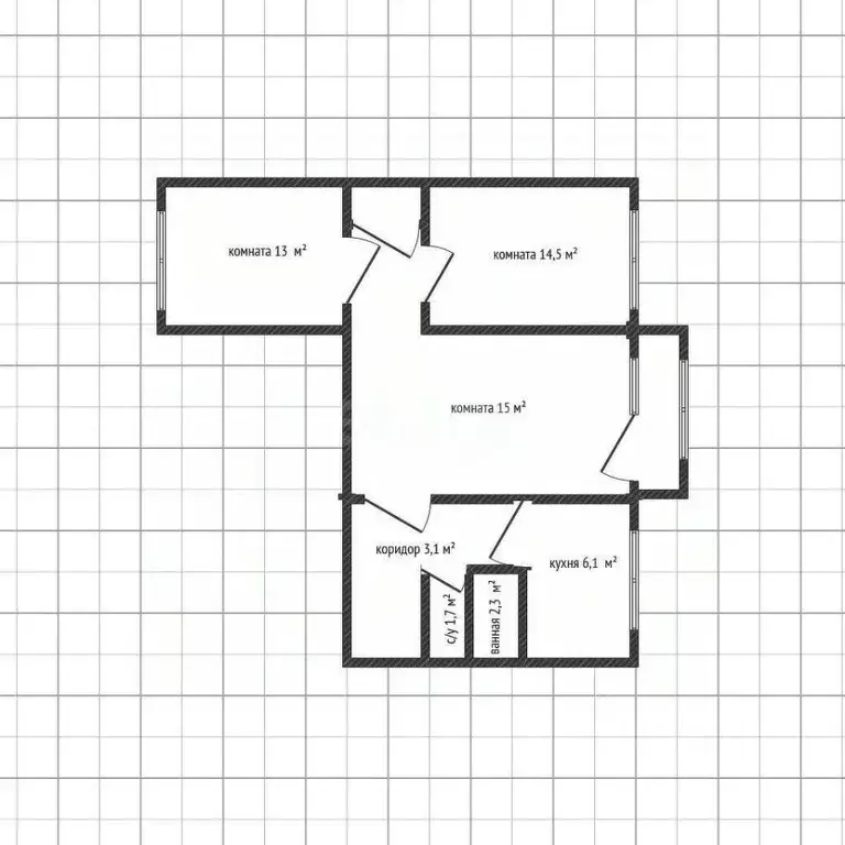 3-к кв. Адыгея, Майкоп Краснооктябрьская ул., 67 (55.7 м) - Фото 1