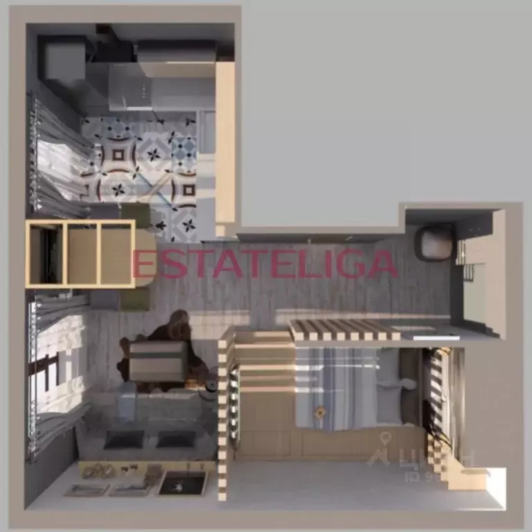 1-к кв. Москва Береговой проезд, 5к2 (50.0 м) - Фото 2