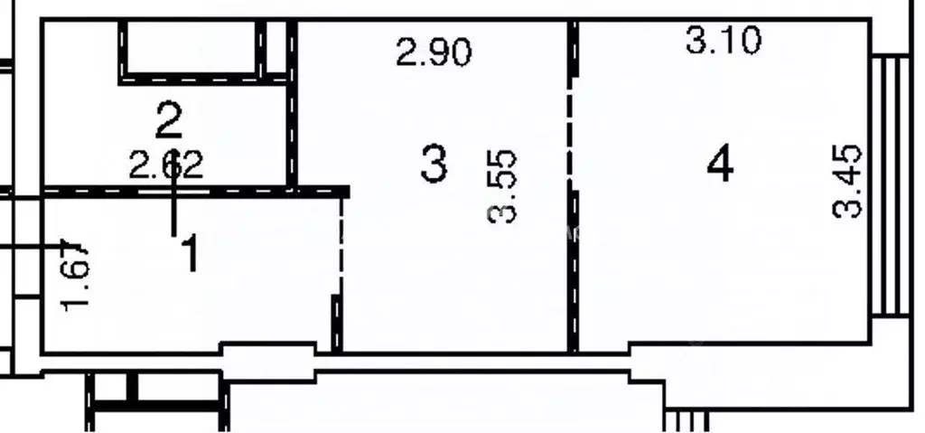 Студия Москва Шмитовский проезд, 39к6 (30.0 м) - Фото 2