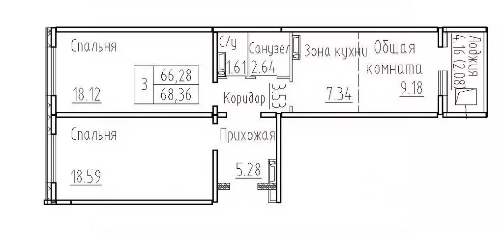 2-к кв. Новосибирская область, Новосибирский район, Мичуринский ... - Фото 0