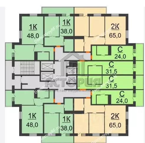 1-к кв. Красноярский край, Красноярск Караульная ул., 39Б (48.0 м) - Фото 1