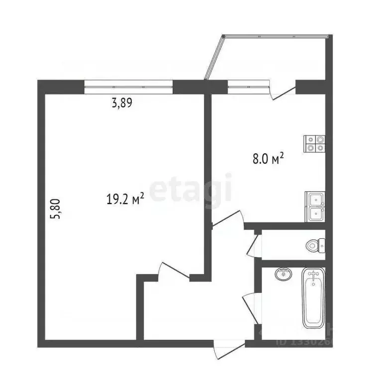 1-к кв. Ханты-Мансийский АО, Сургут Студенческая ул., 13 (36.4 м) - Фото 1