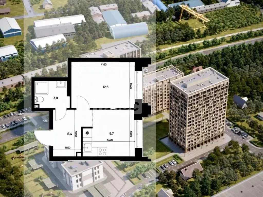 1-к кв. Амурская область, Благовещенск Заводская ул., 4/5 (32.9 м) - Фото 2