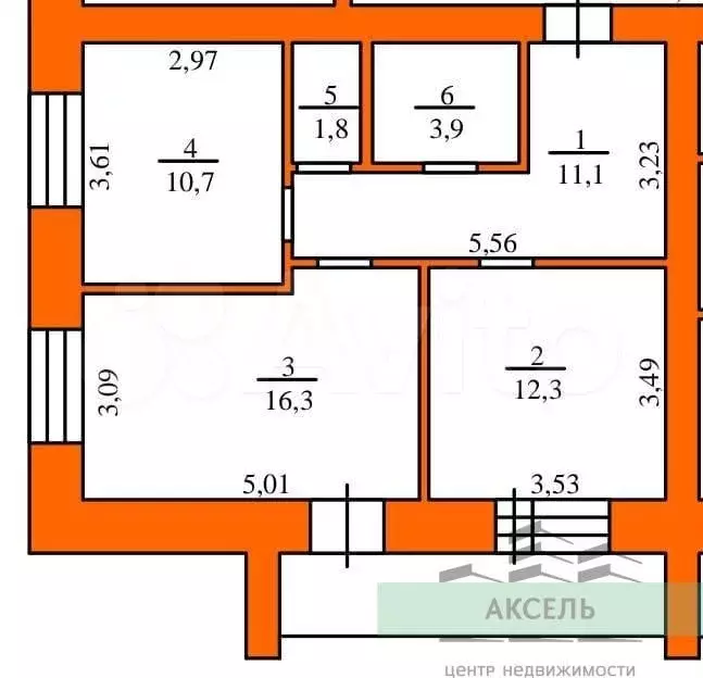 2-к. квартира, 60,3 м, 4/9 эт. - Фото 1