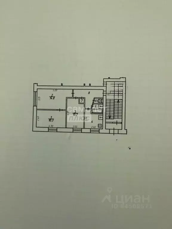 3-к кв. Калужская область, Калуга пос. Резвань, Буровая ул., 3 (51.8 ... - Фото 2