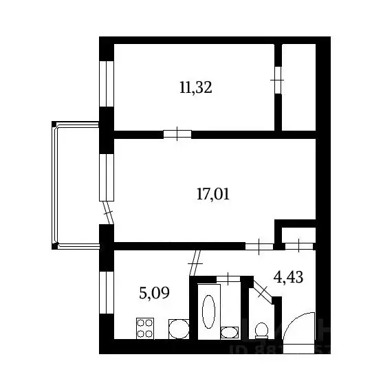 2-к кв. Санкт-Петербург Московский просп., 220К2 (46.0 м) - Фото 2