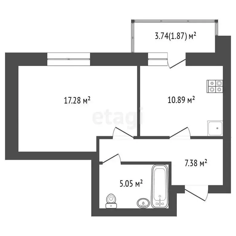 1-комнатная квартира: Вологда, улица Солодунова, 10 (40.6 м) - Фото 1