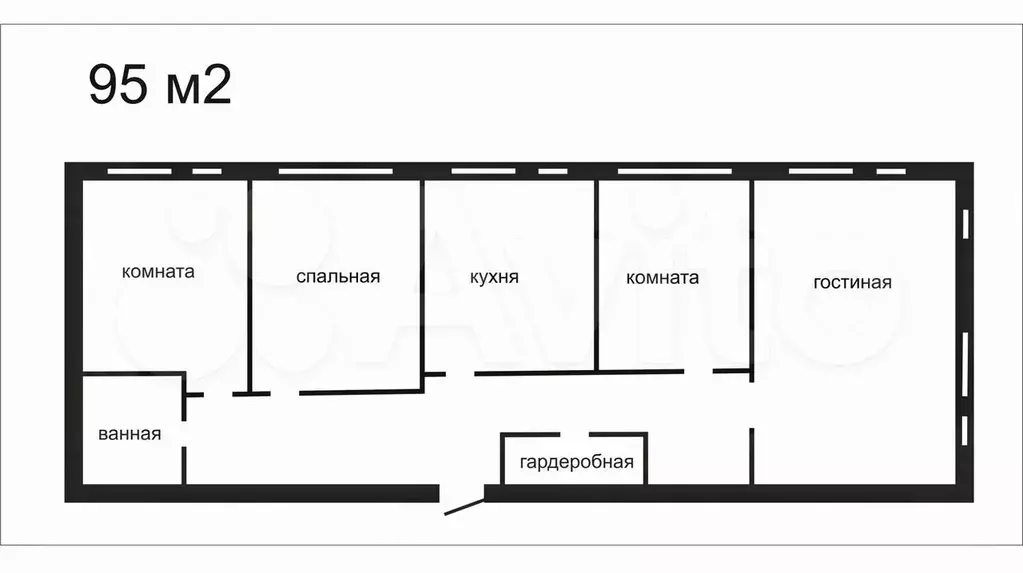 4-к. квартира, 95 м, 8/12 эт. - Фото 0