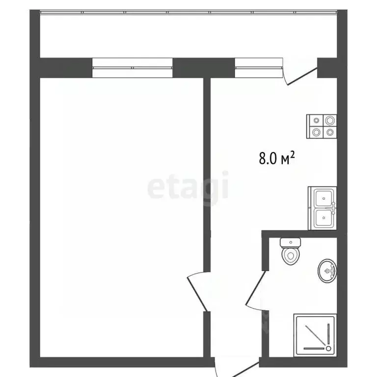 1-к кв. Вологодская область, Вологда ул. Маршала Конева, 19 (33.1 м) - Фото 2