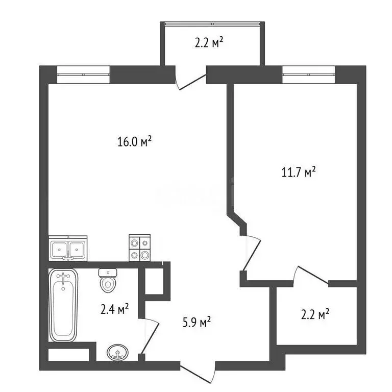 1-комнатная квартира: Ростов-на-Дону, улица Нансена, 109/2 (39.9 м) - Фото 1