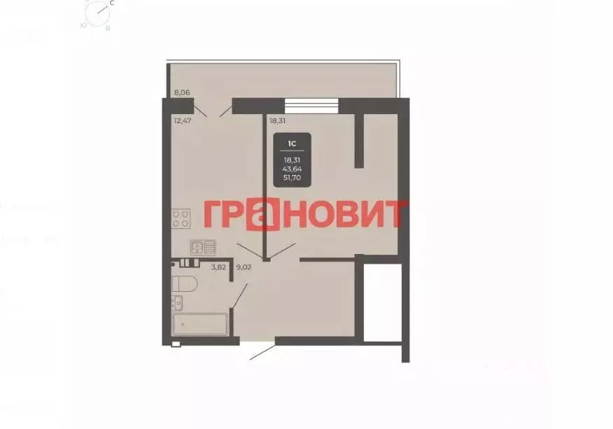 Офис в Новосибирская область, Новосибирск Автогенная ул., 75 (52 м) - Фото 1