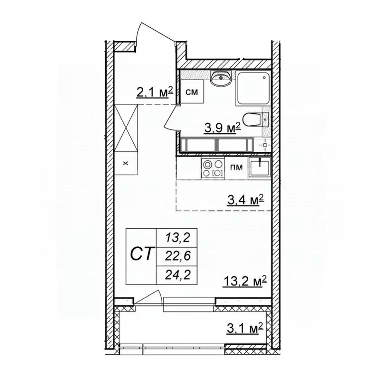 Студия Нижегородская область, Нижний Новгород ул. Новокузнечихинская, ... - Фото 1